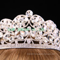 Big Clear Stone Tiara Wedding strass Crown